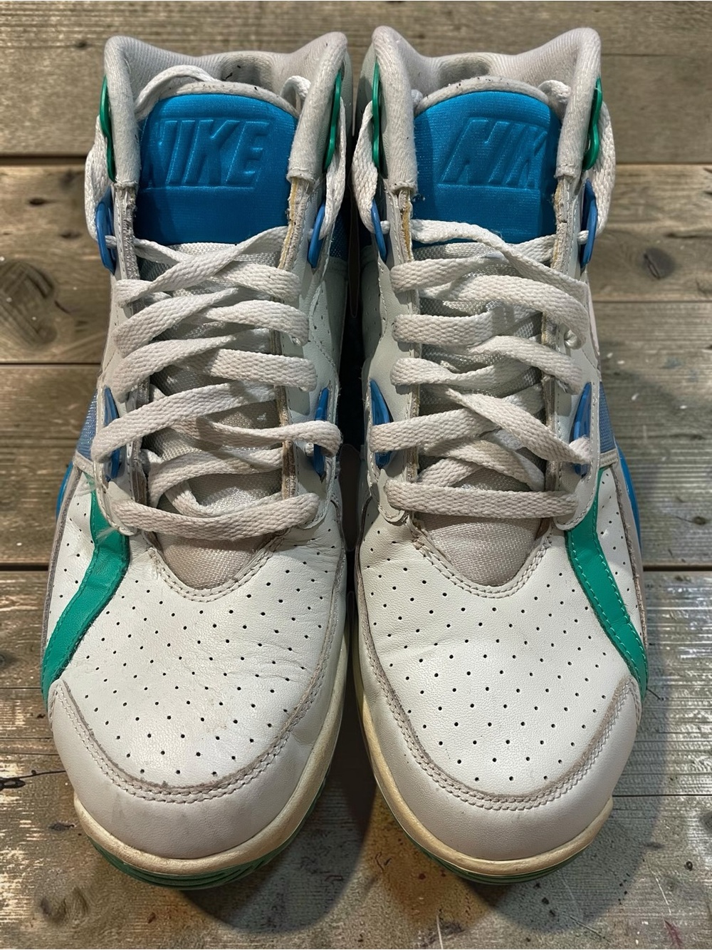 Nike Air Trainer SC High, Barely Grey/White-Blue Orbit Colorway Men’s Size 11